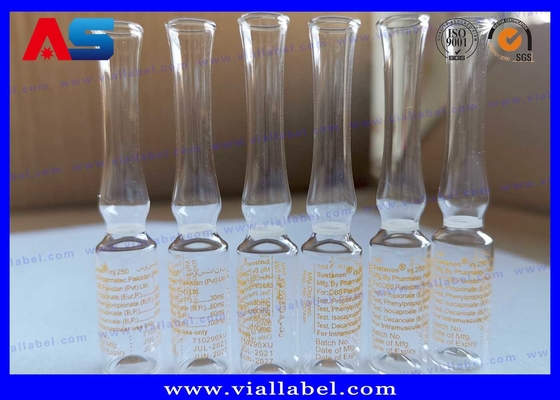 Custom Printing Injection Mini Clear Glass Ampoules 1ml 2ml 3ml 5ml 10ml 20ml