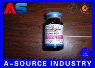 Cipionato de culturismo 200 mg Píldora Etiqueta de la botella con holograma láser Impresión de etiquetas de frascos de vidrio