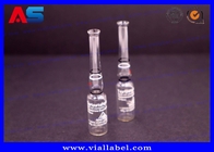Ampolla de vidrio farmacéutica de testosterona de 1 ml con impresión personalizada transparente