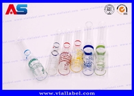 Ampolla de cristal farmacéutica clara del tanon del Sus con los anillos 1ml 2ml 3ml 5ml 6ml 10ml