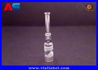 Botella de la ampolla de la testosterona 1ml que imprime el amperio claro con los anillos decorativos impresos