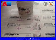 Etiqueta plástica de la botella de píldora de la prescripción para 30ml las etiquetas adhesivas del SGS ROHS de los tarros ISO para las botellas plásticas