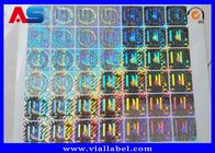 Holograma olográfico de encargo del vinilo de las etiquetas engomadas del laser de la matriz vacío para la caja de almacenamiento del frasco