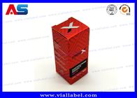 Cajas rojas del frasco 10ml para los ePeptidees de los frascos de los aceites que empaquetan el tamaño los 3*3*6CM