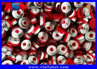 Tirón de aluminio plástico del color rojo del casquillo 20m m para 10ml la altura inyectable de la anchura 50m m de los frascos 22m m