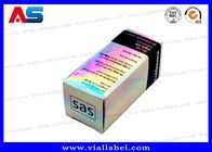 El frasco olográfico de plata 10ml encajona la pequeña impresión farmacéutica de encargo de las cajas de cartón