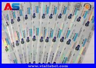 Farmacia Botella de medicamento 10 ml Vial Etiquetas Holograma láser + CMYK Impresión de etiquetas para frascos de vidrio