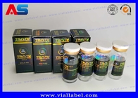 Etiquetas olográficas de los frascos del laser 10ml Vial Stickers With Boxes And para los frascos de cristal