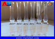 Material médico impreso del Borosilicate del neutral de la ampolla de cristal 10x60m m de la inyección del claro 1ml