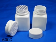 Frasco de pastillas de plástico médico de HDPE con tapas a prueba de niños y sello de protección