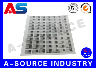Etiquetas redondas claras de láser auténticas personalizadas a prueba de alteraciones anti-falsificación 20 x 20 mm