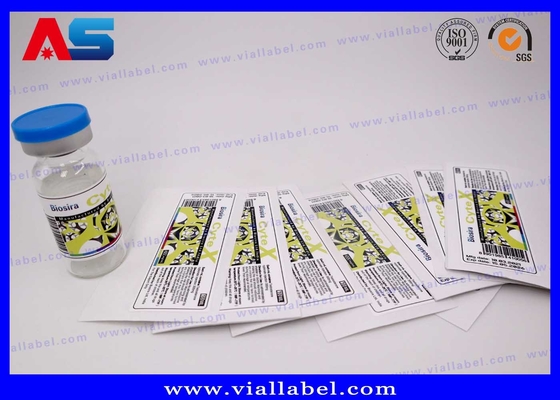 Holograma Etiqueta de péptidos personalizada con tapas de botellas pequeñas Diseño libre para viales de vidrio