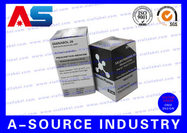Cajas de aceite esencial para productos farmacéuticos Impresión holográfica brillante Cajas de papel para vial de 10 ml