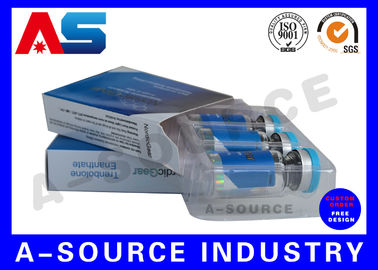 Anti- falsificación de las inyecciones de péptidos con láser 10 ml Envases de almacenamiento de vial Pantone Azul y Blanco Color H-G-H / HCG caja de paquete