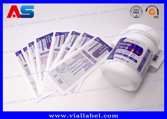 PP PET plástico adhesivo de la botella de píldoras Adesivo personalizado Impresión de etiquetas de botellas personalizadas