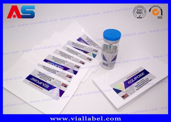 CMYK Película de Perla Blanca 10 ml Etiqueta del Vial Para botellas inyectables etiquetas personalizadas de botellas de 10 ml