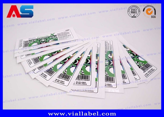 CMYK Película de Perla Blanca 10 ml Etiqueta del Vial Para botellas inyectables etiquetas personalizadas de botellas de 10 ml