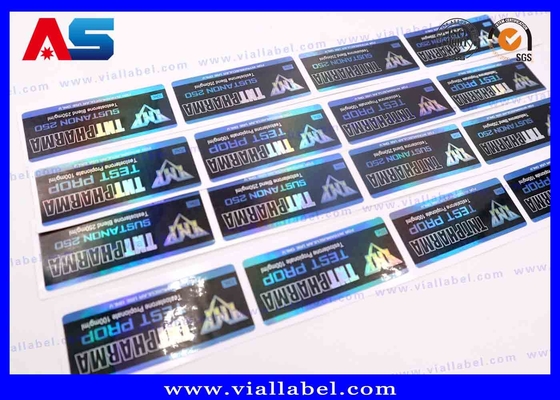 Etiquetas de botellas de péptidos de oro / plata 5ml Impresión de etiquetas de botellas de péptidos de oro / plata Fabricante de etiquetas de vial de laminación para productos farmacéuticos