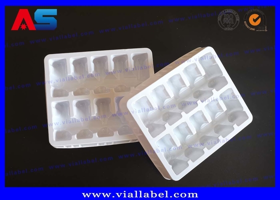 2ml bandeja plástica de la ampolla de 10 frascos, blanco plástico de las bandejas del frasco de la medicación