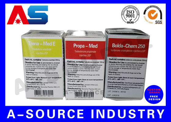 Cajas de vial de 10 ml para almacenamiento, Impresión regular para vial de péptidos.
