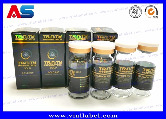 Péptido farmacéutico Sarms Vial de papel Caja de embalaje Logotipo holográfico recubrimiento UV etiquetas de botellas de 10 ml