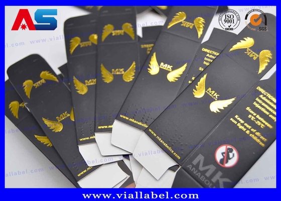 Construcción Muscular Matt Vial de Oro Negro Envasado Caja de cartón Caja de envasado de medicamentos de 10 ml 20 ml