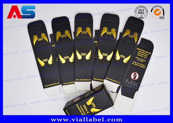 Construcción Muscular Matt Vial de Oro Negro Envasado Caja de cartón Caja de envasado de medicamentos de 10 ml 20 ml