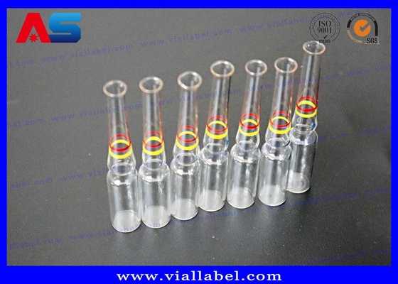 Ampollas de vidrio farmacéuticas de inyección con anillo verde/anillo amarillo