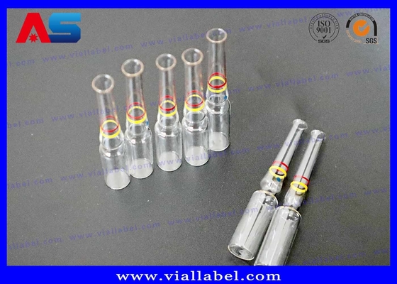 Ampollas de vidrio farmacéuticas de inyección con anillo verde/anillo amarillo