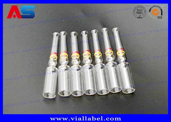 Ampollas de vidrio farmacéuticas de inyección con anillo verde/anillo amarillo