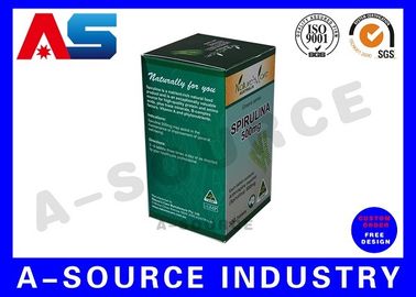 Caja de embalaje de cápsulas con acabado brillante Caja de embalaje farmacéutico / Caja de papel medicinal para el frasco de píldoras