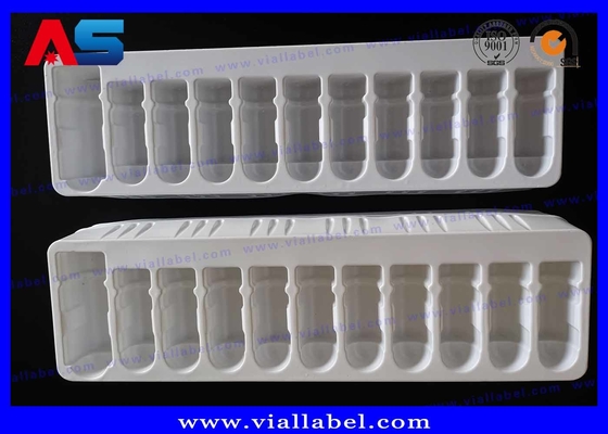 Blísteres de bandeja de plástico PET blanco barato de vial de 2 ml y botella de 10 ml