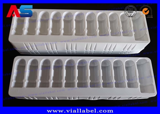 Blísteres de bandeja de plástico PET blanco barato de vial de 2 ml y botella de 10 ml