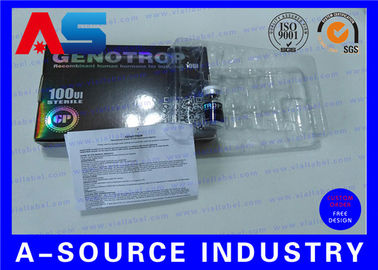 Hcg Etiqueta del vial de inyección Efecto holográfico 2 ml Impresión de etiquetas de botellas para productos de bienestar