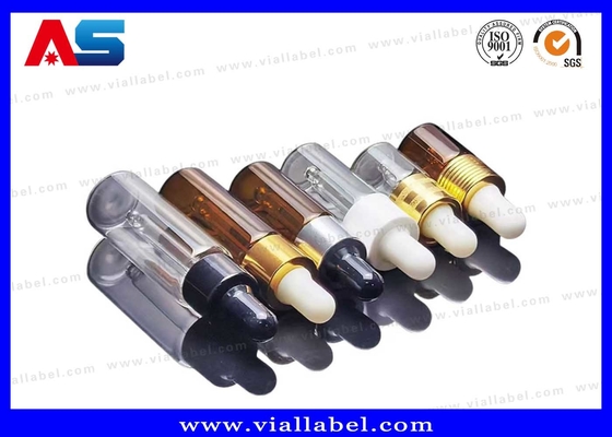 5ml / 10ml / 15ml / 20ml botella de goteo de vidrio oferta, botellas limpias con goteo de vidrio