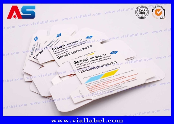 Botellas de vidrio personalizadas de papel 10 ml Envases para frascos para Pregnyl Hcg Envases farmacéuticos
