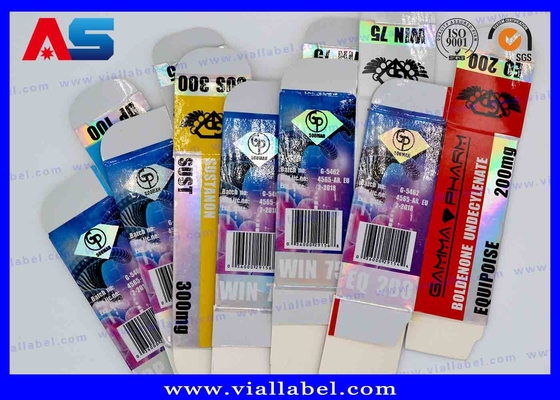 Cajas de vial de 10 ml personalizadas con impresión holográfica y acabado de barniz mate