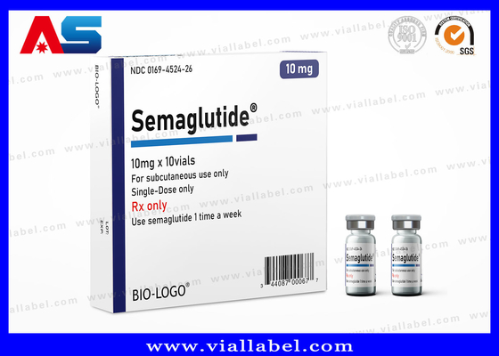 Cajas de papel de ampolla / vial de vidrio personalizadas para Semaglutida 2 mg Diseño gratuito del paquete