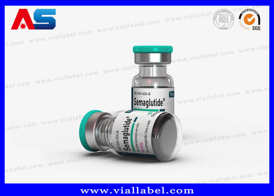 Semaglutida 2 ml etiqueta adhesiva de botella pequeña personalizada con mancha UV con barniz / sello caliente / papel