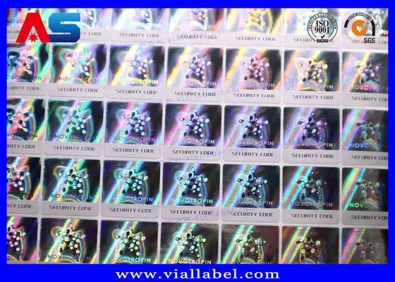 Se pueden borrar pegatinas holográficas personalizadas de 10-40 mm Plata / Oro / Verde / Azul