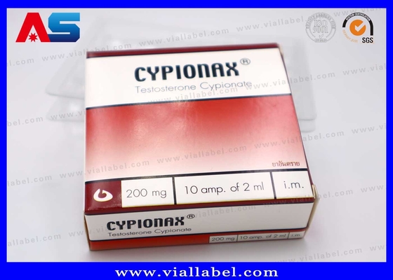 Caja de embalaje farmacéutico CMYK para 10 ampollas de 1 ml Caja de papel de ampolla y bandeja de plástico