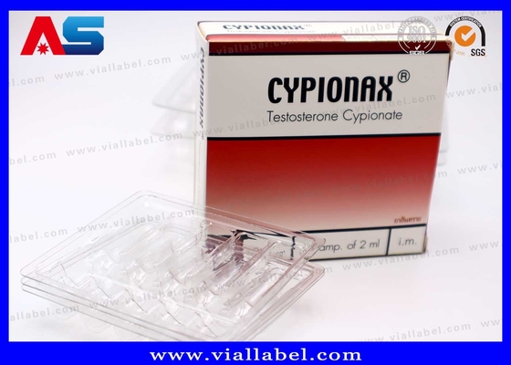 Caja de embalaje farmacéutico CMYK para 10 ampollas de 1 ml Caja de papel de ampolla y bandeja de plástico