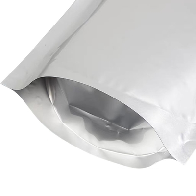 Bolsa de papel de aluminio MOQ 100pcs Bolsa de cerradura de cerradura de aluminio de plata para 50 tabletas