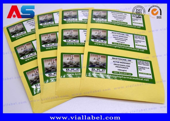 Etiquetas de botellas pequeñas Britishhknight Aceites inyectables farmacéuticos Brillante Etiquetado impermeable