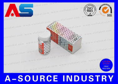 Almacenamiento de medicamentos Cajas de vial de 10 ml culturismo cartón Impresión con láser holográmica con etiqueta adhesiva Cajas de papel enantato