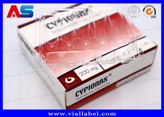 Cajas de vial de 10 ml personalizadas con bandejas de plástico de 10 botellas Ampulas Anti impresión falsa