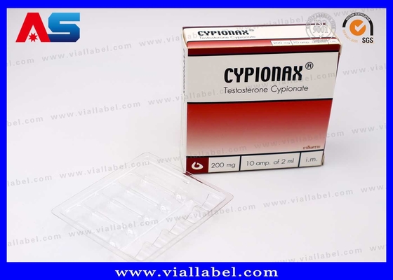 Cajas de vial de 10 ml personalizadas con bandejas de plástico de 10 botellas Ampulas Anti impresión falsa