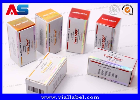10 ml Vial Box Test 500 Laser Holográfico Logotipo impermeable Brillante Barnizado personalizado