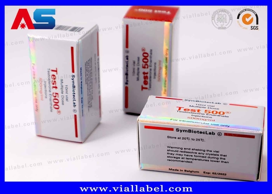 El frasco olográfico de plata 10ml encajona la pequeña impresión farmacéutica de encargo de las cajas de cartón