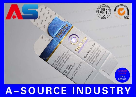 Caja de almacenamiento de viales de 10 ml hecha a medida con impresión a dos caras y acabado mate UV para embalaje de culturismo/péptidos